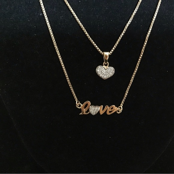 Beautiful two strand diamond necklace, both marked 925. - Picture 9 of 10